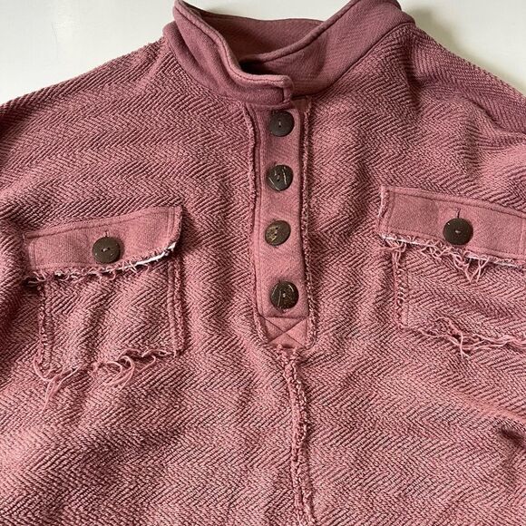 Free People PINK Rowan Pullover Medium Oversized!!! - Picture 13 of 14